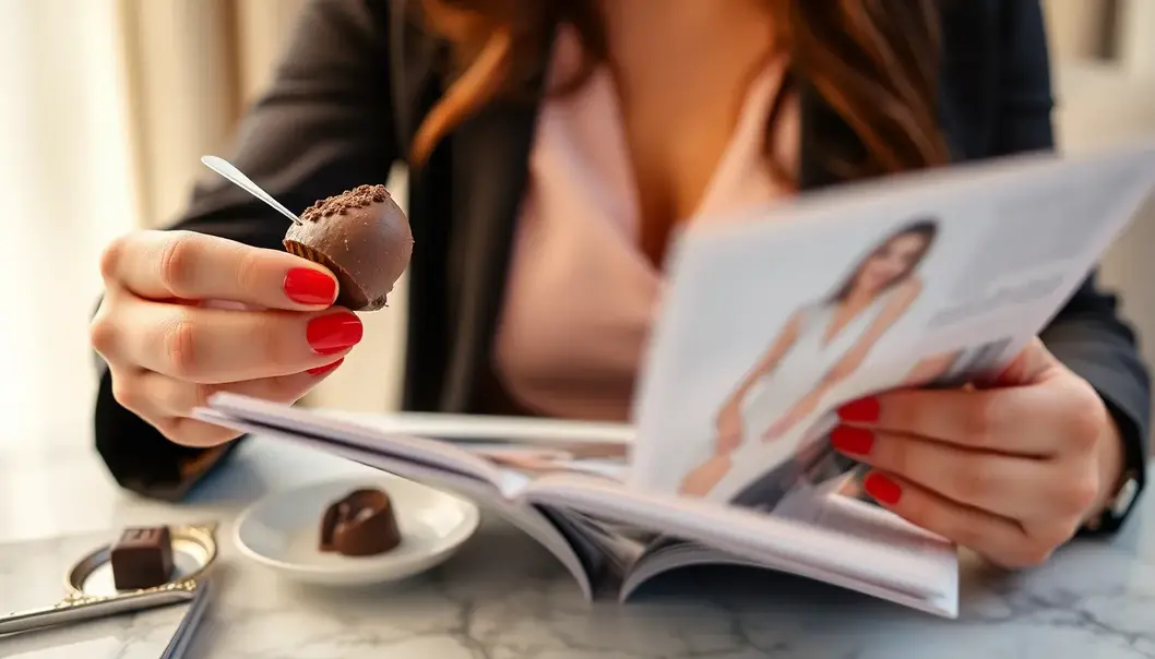 The interplay of taste and style is explored through a luxurious dessert experience.